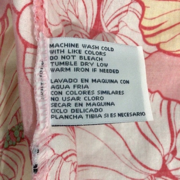 IZOD Floral Button Down Short Sleeve Top - Size PXL - Picture 7 of 7